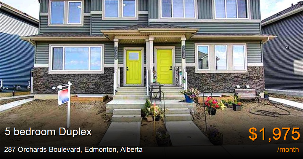 287 orchards boulevard, edmonton Duplex for Rent