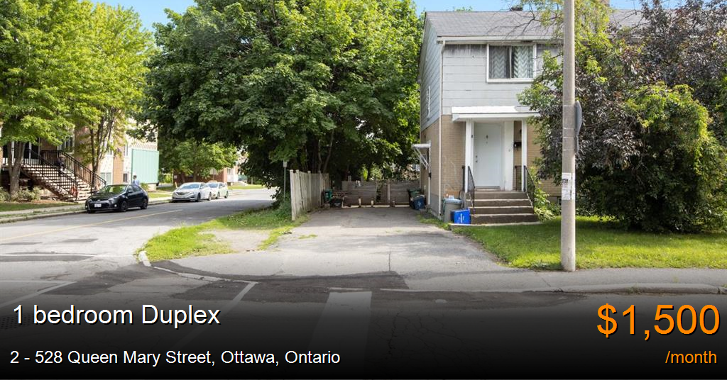 2 528 queen mary street, ottawa Duplex for Rent