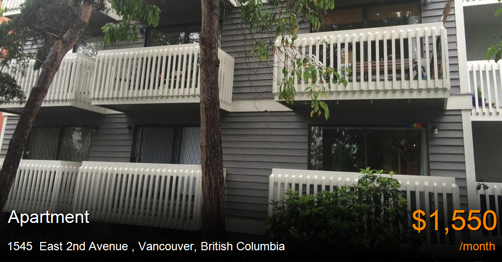 1545 east 2nd avenue, vancouver Apartment for Rent