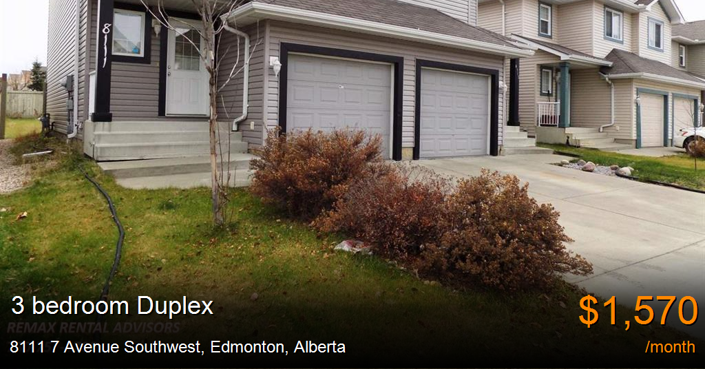 8111 7 avenue southwest, edmonton Duplex for Rent