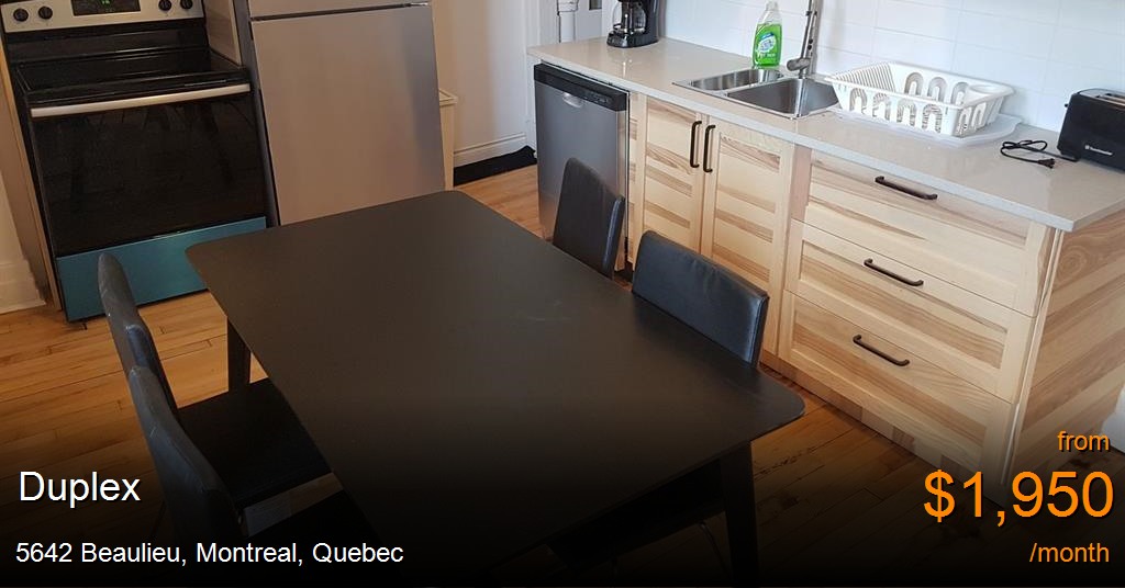 5642 beaulieu, montreal Duplex for Rent