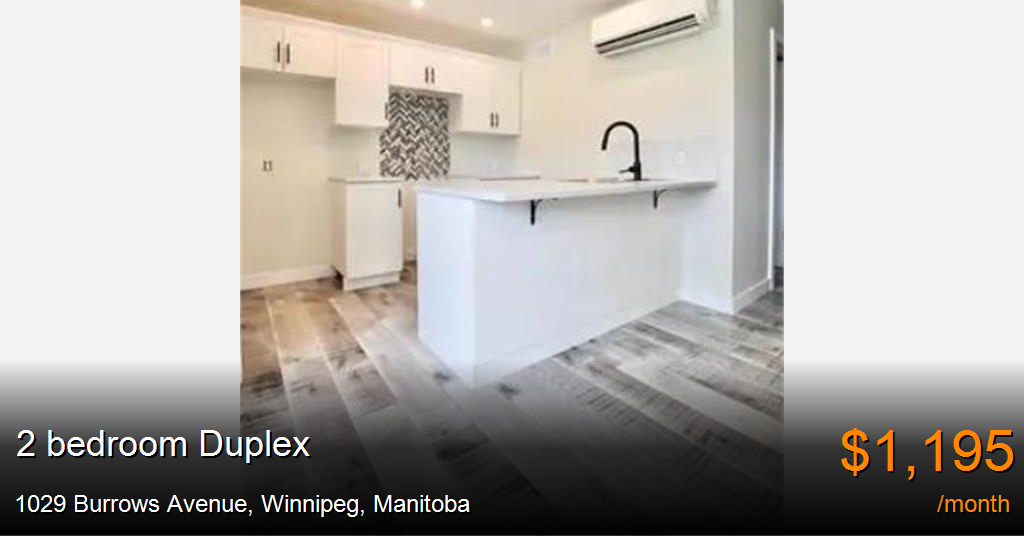 1029 burrows avenue, winnipeg Duplex for Rent