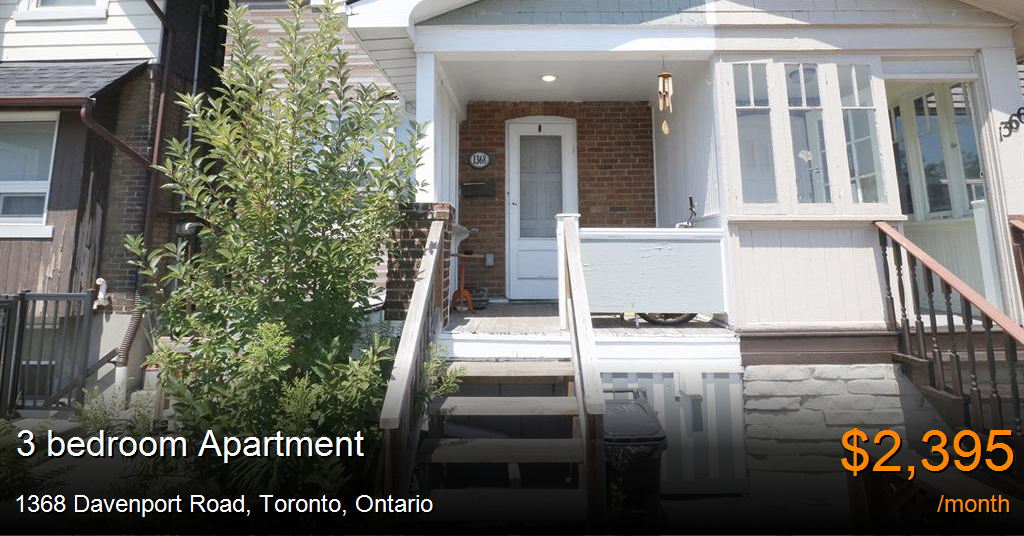 1368 davenport road, toronto Apartment for Rent