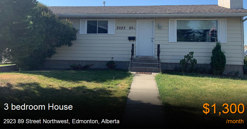 2923 89 street northwest, edmonton House for Rent