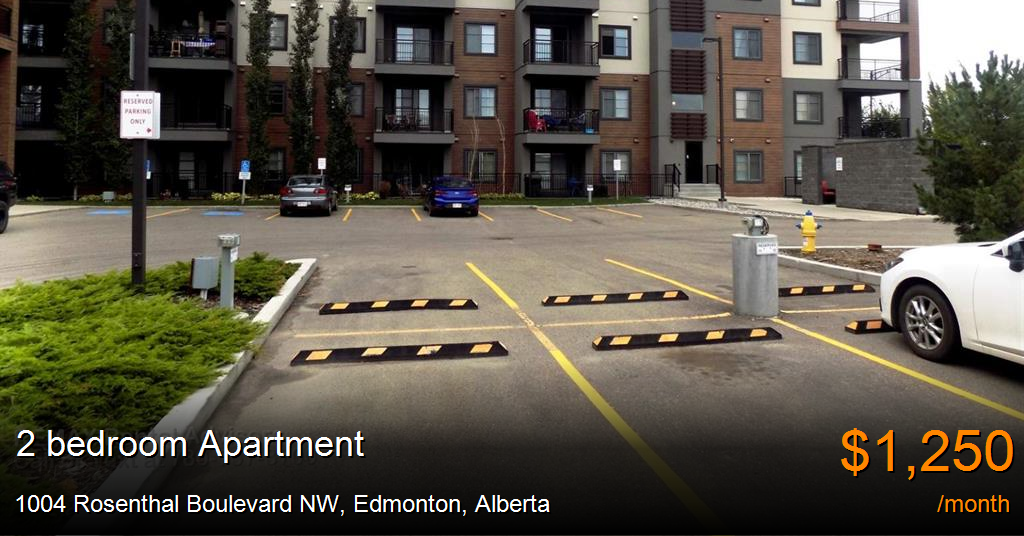 1004 rosenthal boulevard nw, edmonton Apartment for Rent