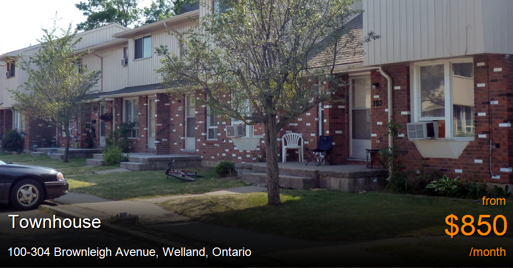 100304 brownleigh avenue, welland Townhouse for Rent