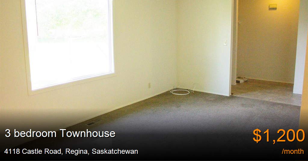 4118 castle road, regina Townhouse for Rent