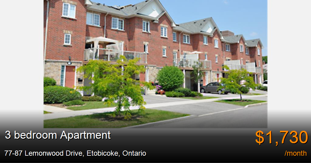 7787 lemonwood drive, etobicoke Apartment for Rent