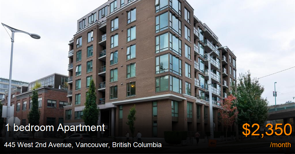 445 west 2nd avenue, vancouver Apartment for Rent