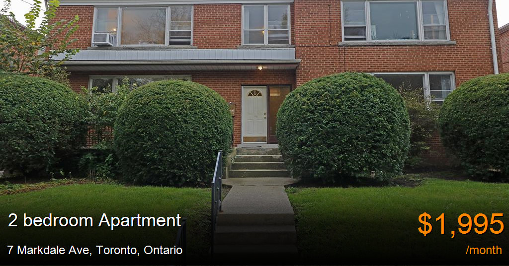 7 markdale ave, toronto Apartment for Rent