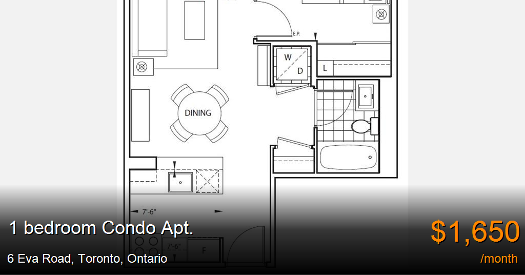 6 eva road, toronto Condo Apt. for Rent