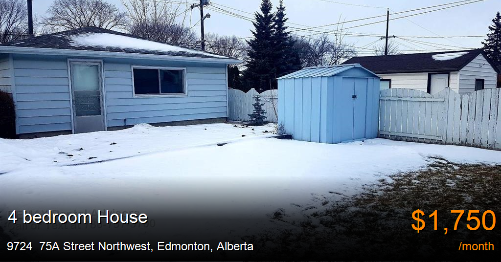 9724 75a street northwest, edmonton House for Rent
