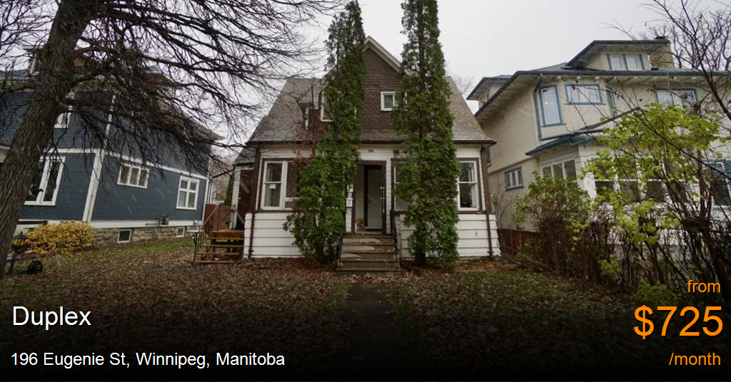196 eugenie st, winnipeg Duplex for Rent