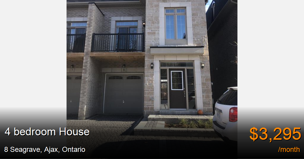 8 seagrave, ajax House for Rent