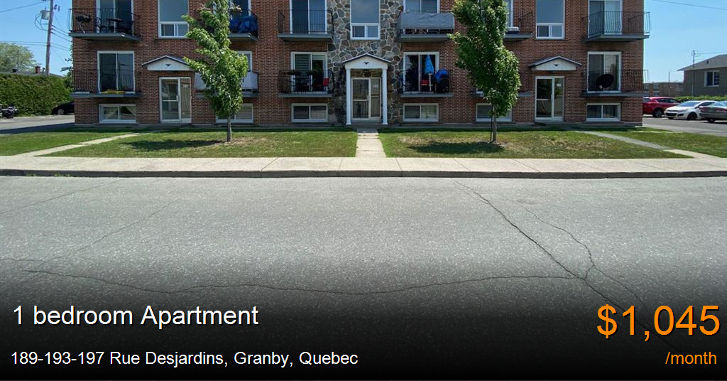 189193197 rue desjardins, granby Apartment for Rent
