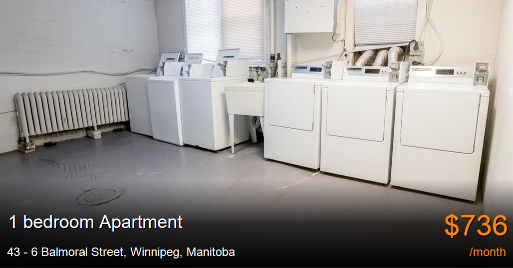 43 6 balmoral street, winnipeg Apartment for Rent