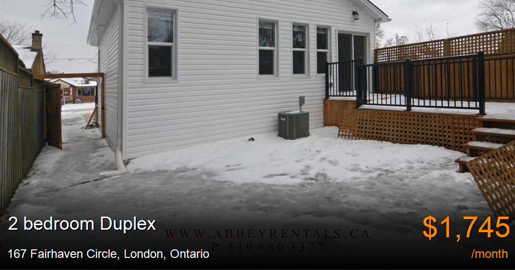 167 fairhaven circle, london Duplex for Rent