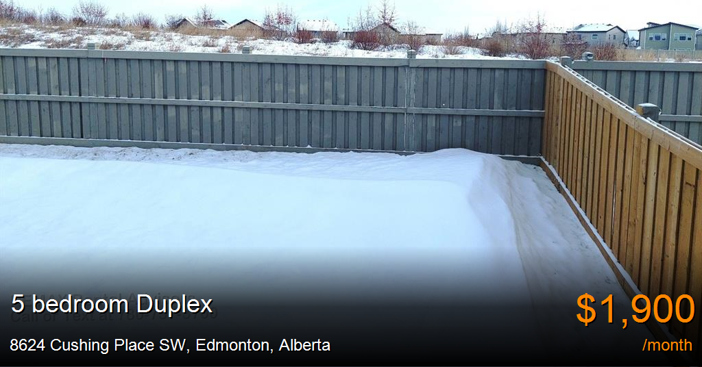 8624 cushing place sw, edmonton Duplex for Rent