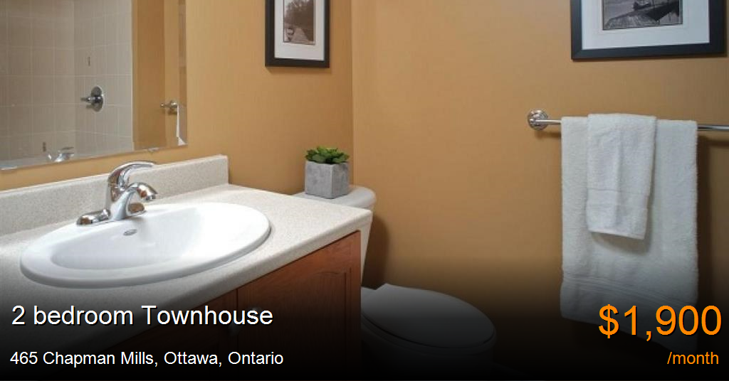 465 chapman mills, ottawa Townhouse for Rent