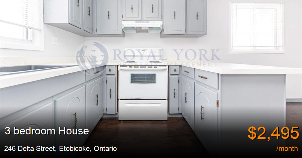 246 Delta Street, Etobicoke House for Rent