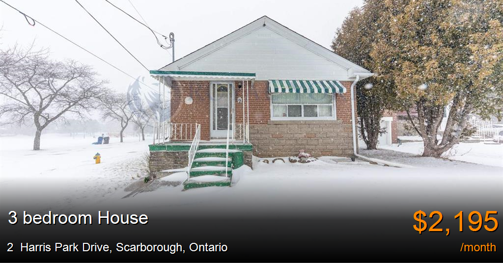 2 Harris Park Drive, Scarborough House for Rent