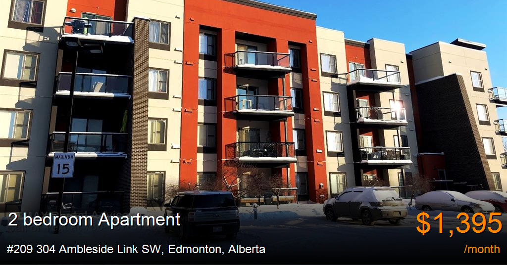 209 304 Ambleside Link SW, Edmonton Apartment for Rent