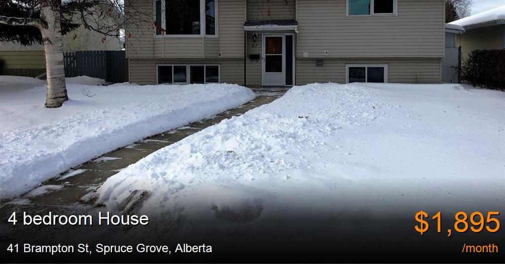 41 brampton st, spruce grove House for Rent