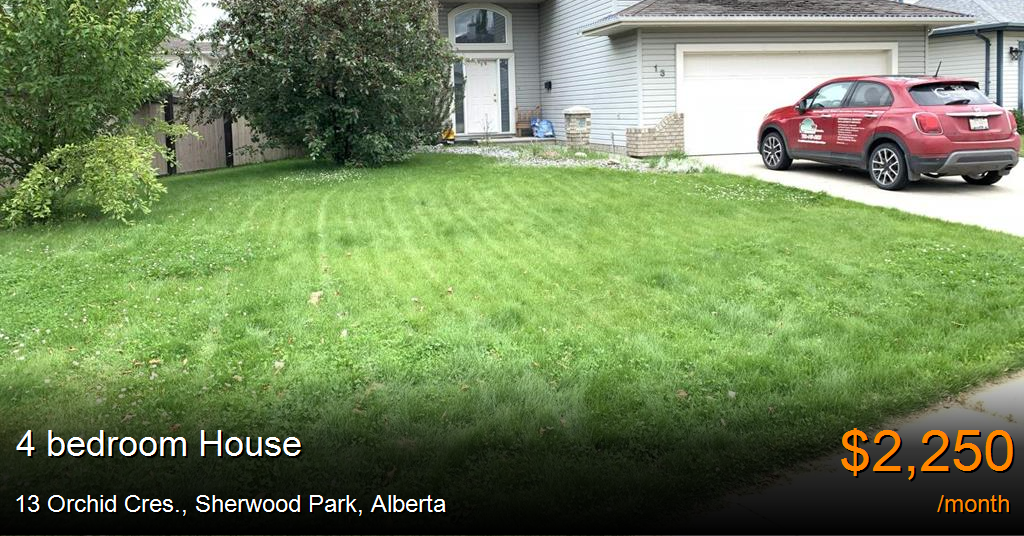 13 orchid cres., sherwood park House for Rent