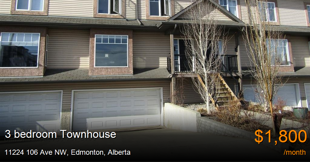 11224 106 ave nw, edmonton Townhouse for Rent