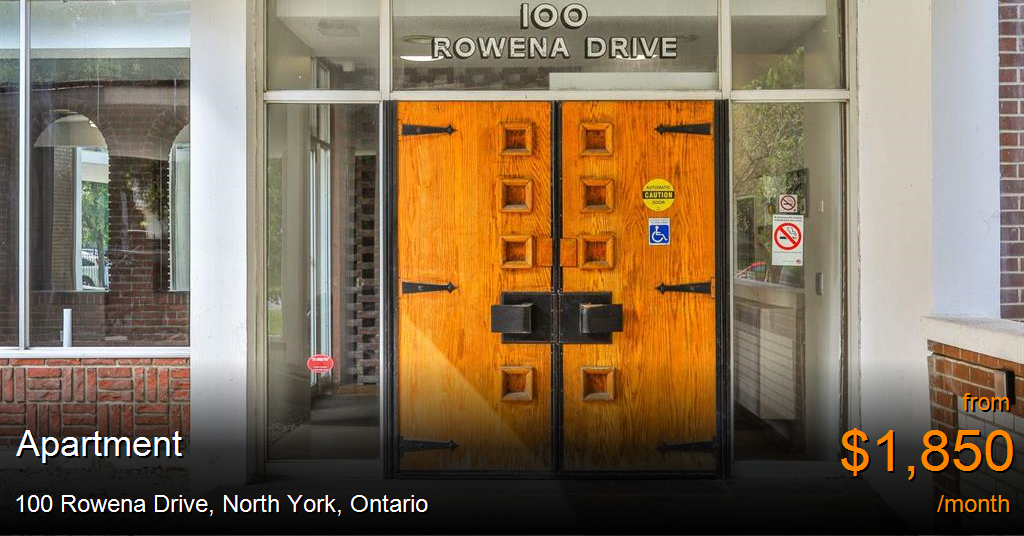 100 rowena drive, north york Apartment for Rent
