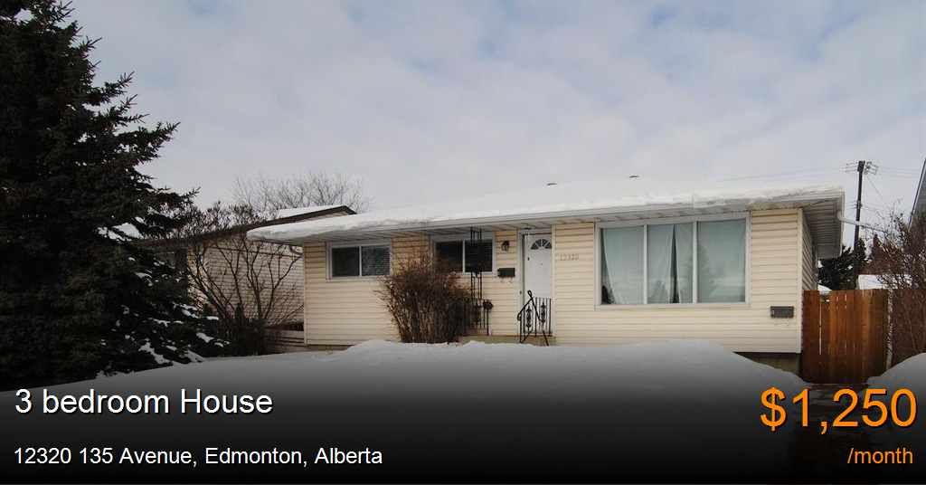 12320 135 avenue, edmonton House for Rent