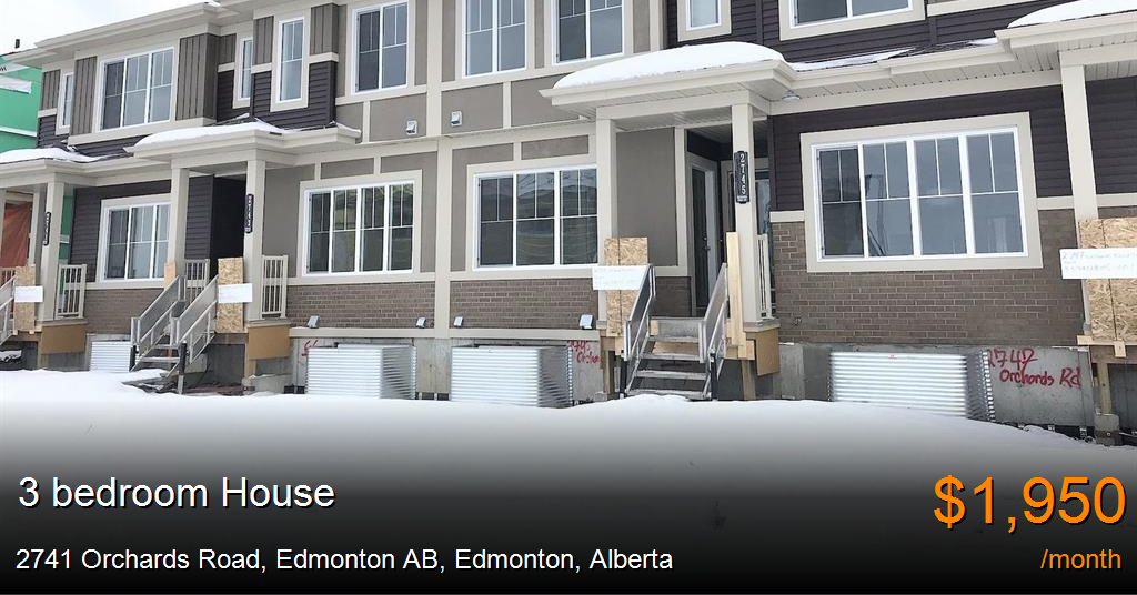 2741 orchards road, edmonton ab, edmonton House for Rent