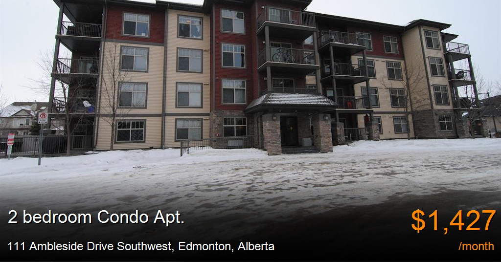 111 ambleside drive southwest, edmonton Condo Apt. for Rent