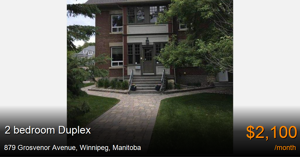879 grosvenor avenue, winnipeg Duplex for Rent