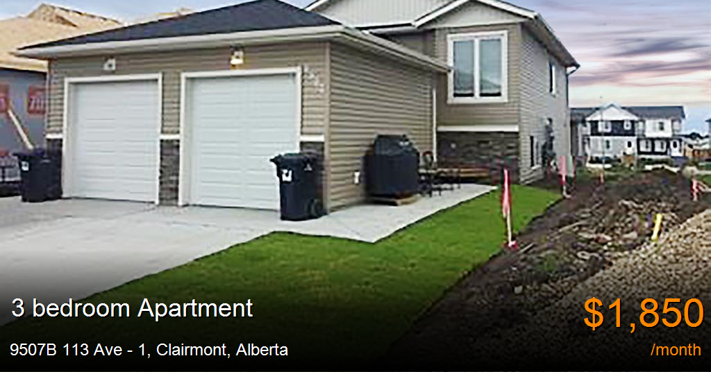 9507b 113 ave 1, clairmont Apartment for Rent