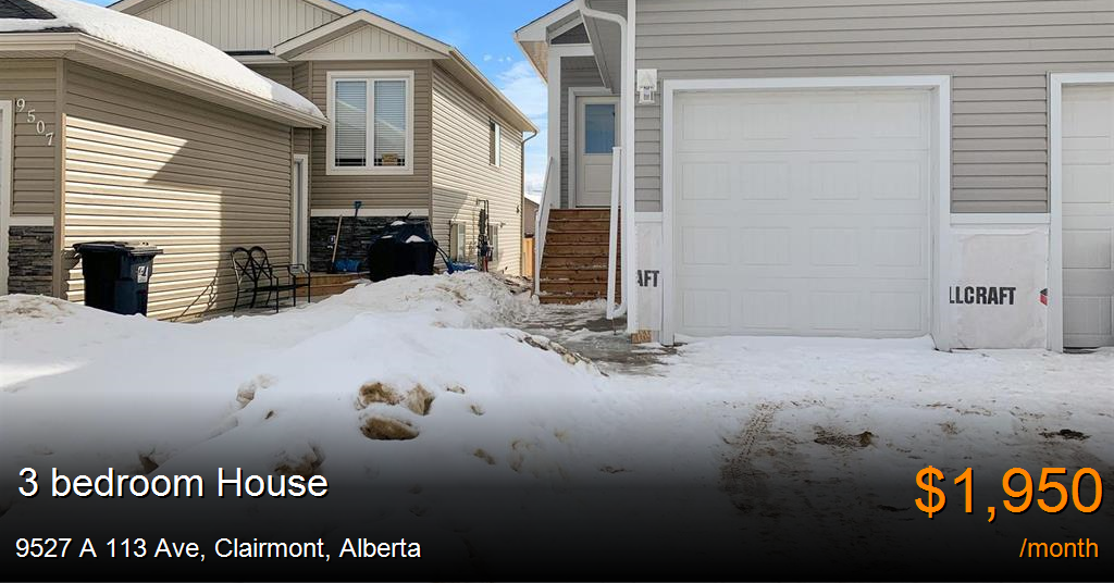 9527 a 113 ave, clairmont House for Rent