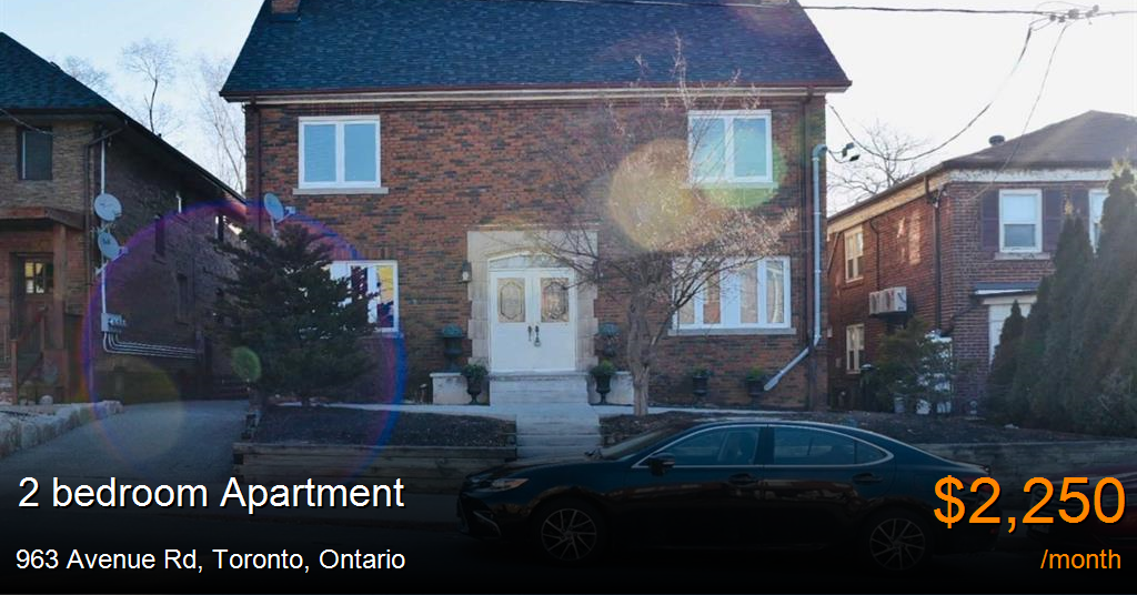 963 avenue rd, toronto Apartment for Rent