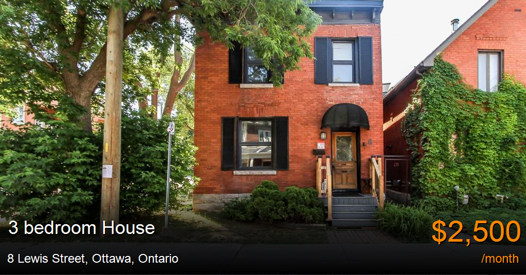 8 lewis street, ottawa House for Rent