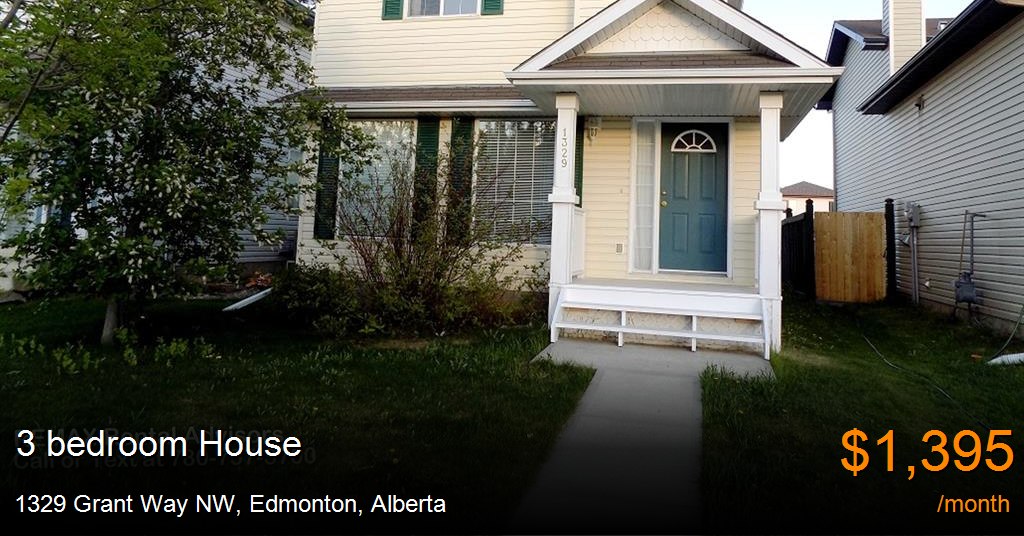 1329 grant way nw, edmonton House for Rent
