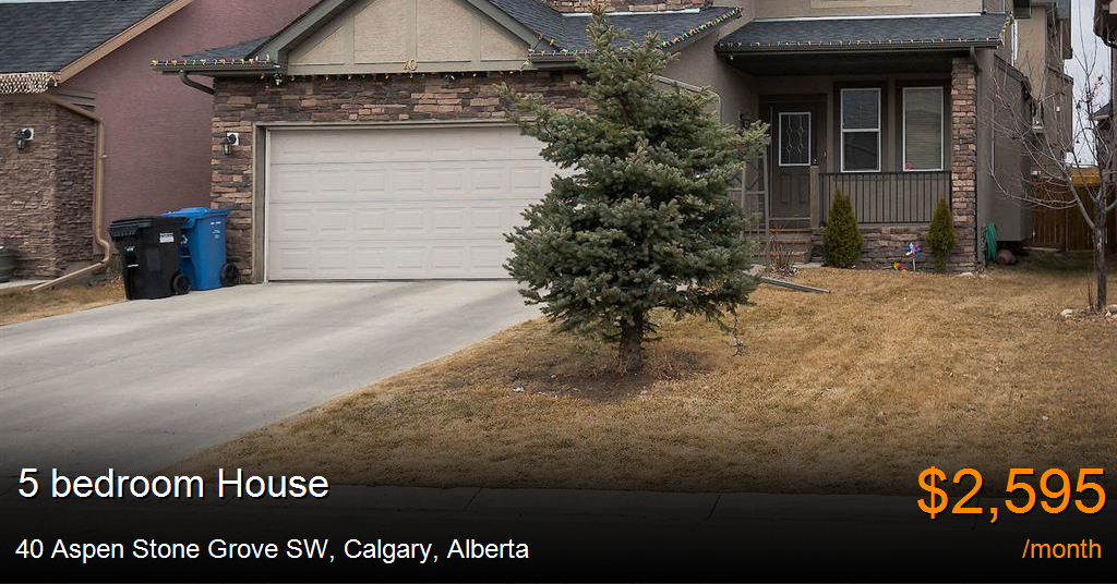 40 aspen stone grove sw, calgary House for Rent