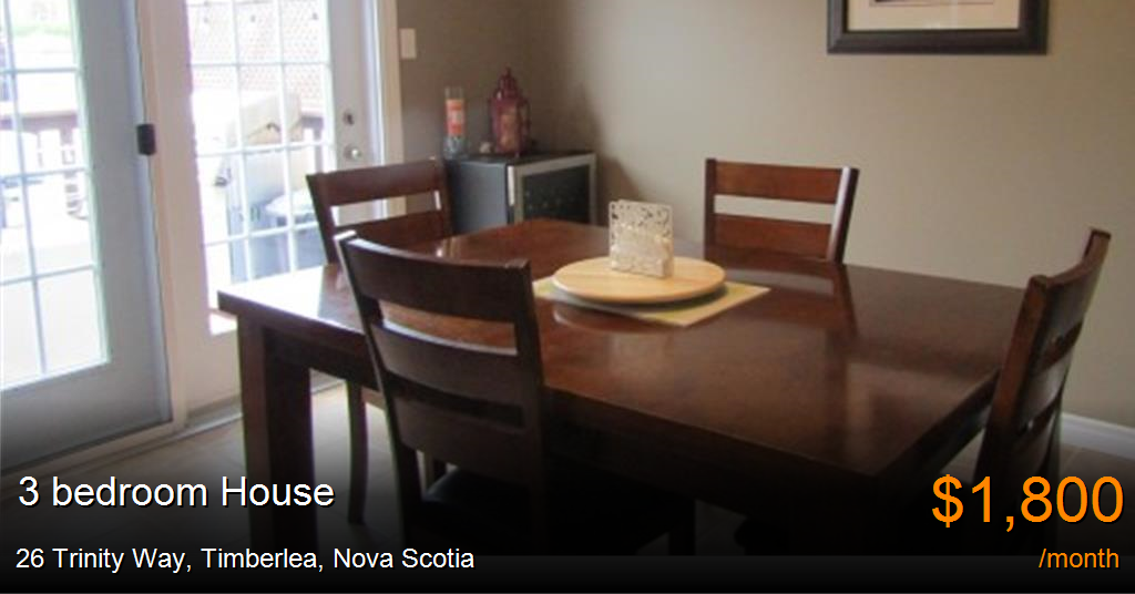 26 trinity way, timberlea House for Rent