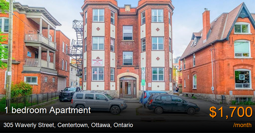 305 waverly street, centertown, ottawa Apartment for Rent