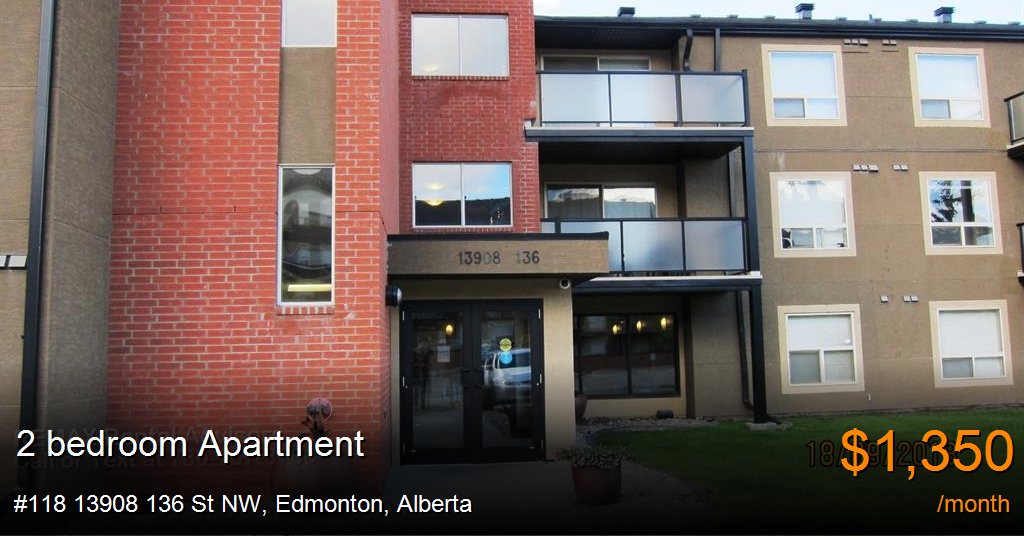 118 13908 136 st nw, edmonton Apartment for Rent