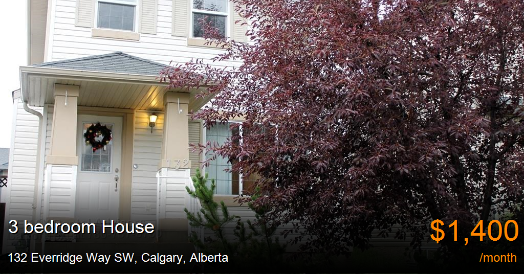 132 everridge way sw, calgary House for Rent