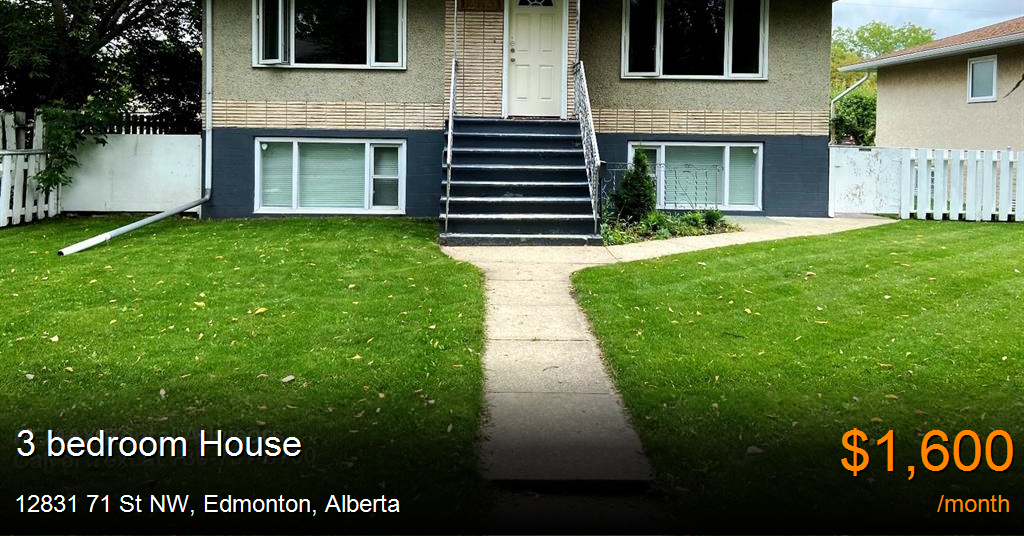 12831 71 st nw, edmonton House for Rent