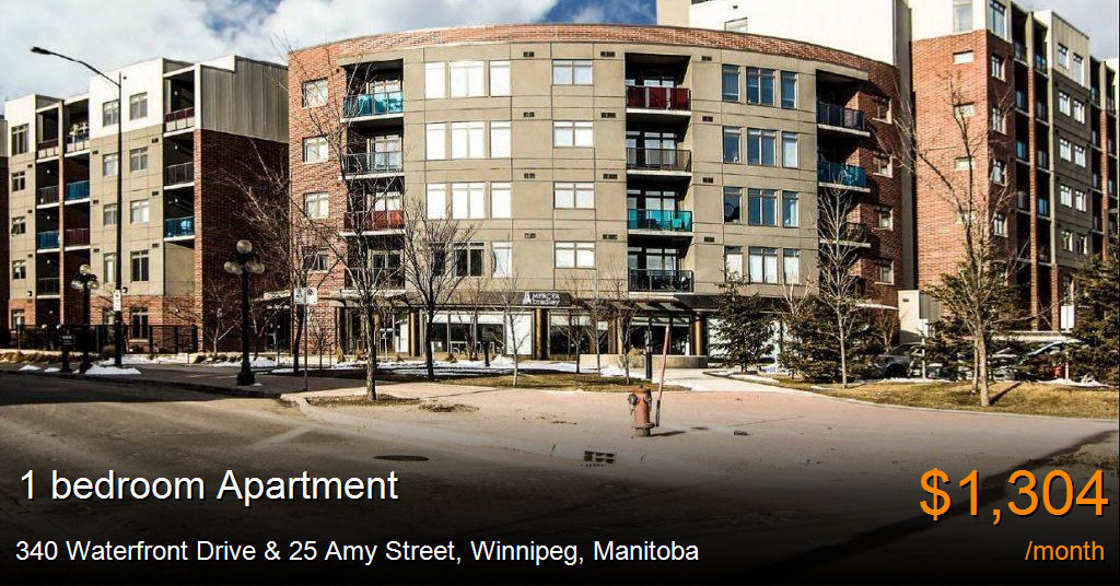 340 waterfront drive & 25 amy street, winnipeg Apartment for Rent