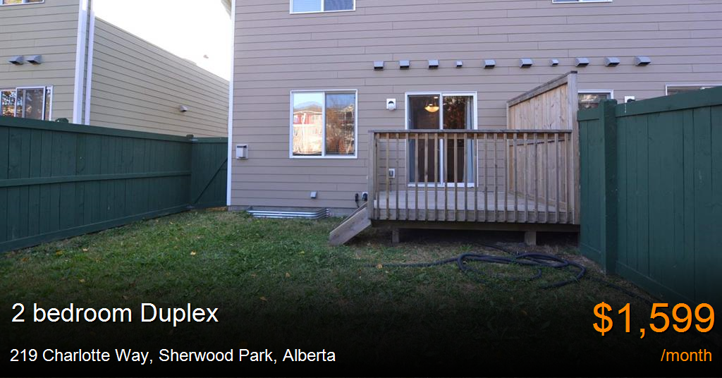 219 charlotte way, sherwood park Duplex for Rent