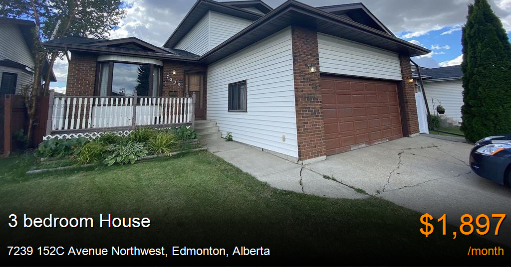 7239 152c avenue northwest, edmonton House for Rent
