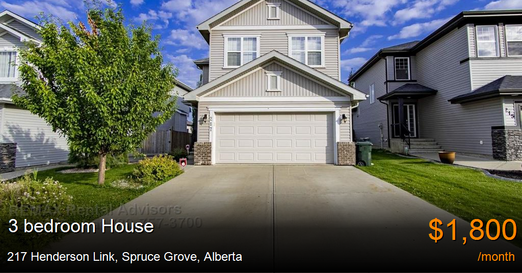 217 henderson link, spruce grove House for Rent