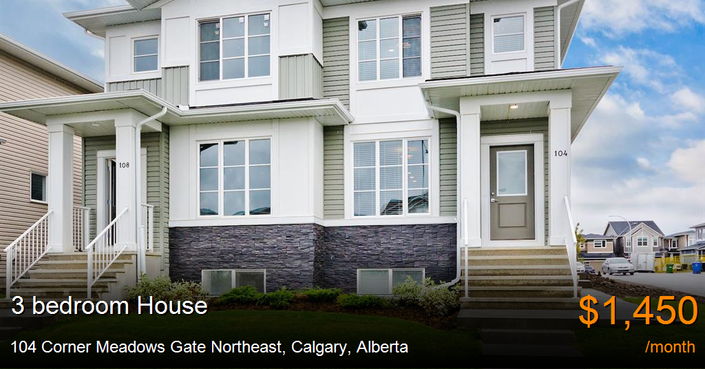 104 corner meadows gate northeast, calgary House for Rent